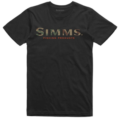 Футболка Simms Logo T-Shirt, Black, XL