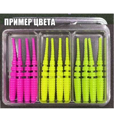 Силиконовая приманка МикроDжиг 3-х набор Tanta 2.0" 50мм цвет Грин Шартрез+Шартрез+Барби
