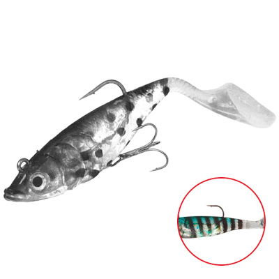 Силиконовая приманка оснащенная Mikado Crystal Fish WXH-66-10см цв. 8 (1уп.-2шт.)