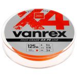 Леска плетеная Lucky John Vanrex х4 Braid Fluo Orange 125/017