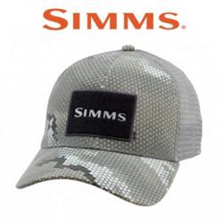 Simms High Crown Trucker Hex Camo Boulder