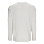 Футболка Simms Logo LS Shirt, White, M