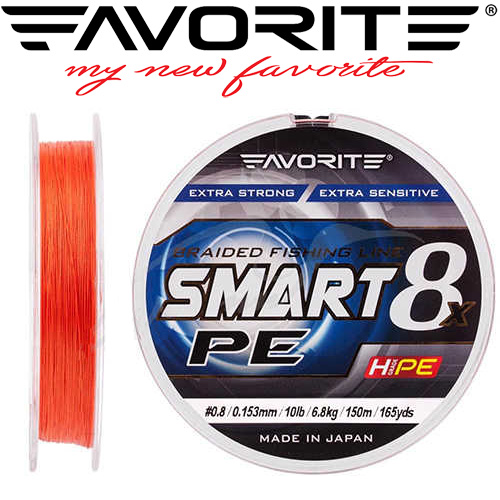 Favorite Smart PE 8X 150m (red orange)