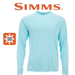 Simms SolarFlex LS Crewneck - Solid, Laguna