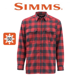 Simms Coldweather LS Shirt Red Buffalo Plaid