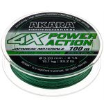 Шнур Akara Power Action X-4 Green 100 м 0,18