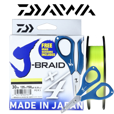 Daiwa J-Braid X4E-W/SC 135m желтый
