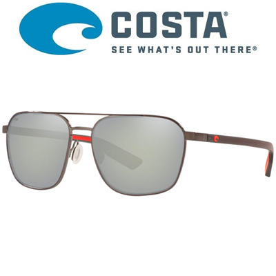 Costa Wader 580G Shiny Dark Gunmetal/Gray Silver Mirror 580G
