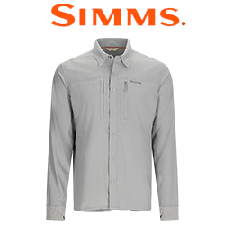 Simms BugStopper Intruder BiComp Fishing Shirt, Cinder