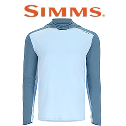 Simms Bugstopper Solarflex Hoody, Sky/Neptune
