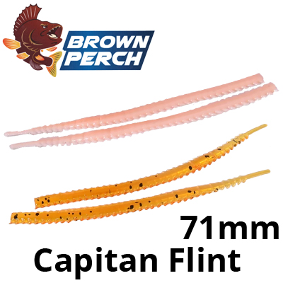 Brown Perch Worms Capitan Flint 71mm
