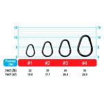 Кольцо заводное Owner Tear Drop Split Ring №4 8шт