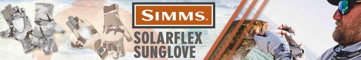 Simms SolarFlex SunGlove, Hex Flo Camo Steel