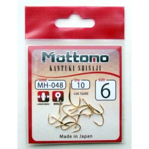 Крючок Mottomo Kantuki Shinaji 048 Gold №8 50 шт