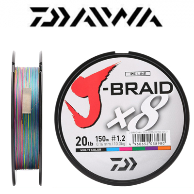 Daiwa J-Braid X8 300m (мультиколор)
