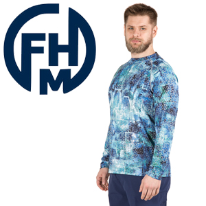 FHM Mark Принт голубой Aqua Fulgor