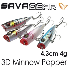Savage Gear 3D Minnow Popper 4.3cm 4g