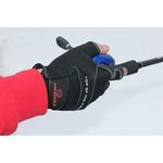 Перчатки неопр. Fishing gloves-21 обрез. 3 пал., черн., р-р L (Kosadaka) SGS21-L