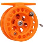 Катушка зимняя проводочная универсальная пластиковая Kosadaka Explorer PM 60L Orange с рычажн. спуском под лев.руку