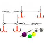 Оснастка цветной стингер со спиралью JIG Spring Soft Baits, размер S