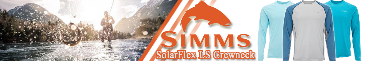Simms SolarFlex LS Crewneck - Solid, Nightfall Heather/Sterling
