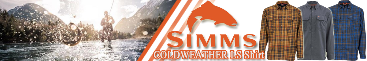 Simms Coldweather LS Shirt, Rich Blue Admiral Plaid