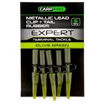 Клипса безопасная усиленная с конусом Carp Pro Lead Clip + Tail Rubber 5шт (CP6609G)
