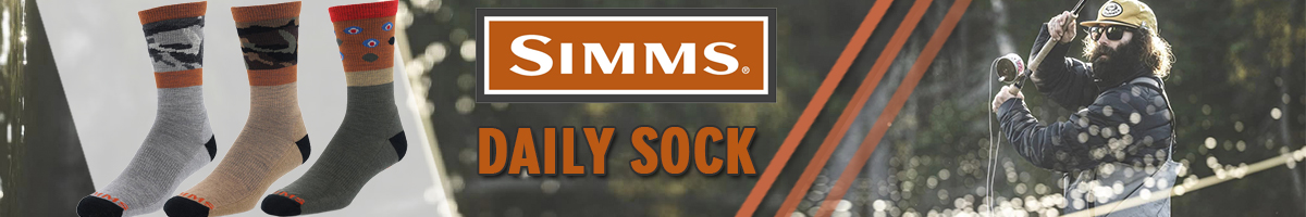 Simms Daily Sock, Woodland Camo Steel