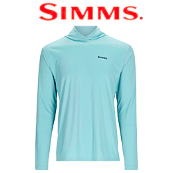 Simms Tech Hoody - Artist Series, Steel Blue/Tarpon