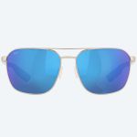 Очки поляризационные Costa Wader 580P Brushed Silver/Blue Mirror 580P