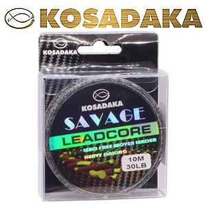 Kosadaka Savage 10м Лидкор без свинца коричневый/черный