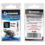 Застежка с вертлюгом F-Fishing Hooked Snap №5 7шт