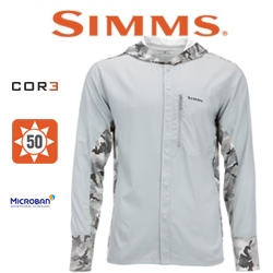 Simms Intruder Fishing Hoody, Hex Flo Camo Steel