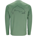Термофутболка Simms Tech Tee - Artist Series, Trout Outline/Field, XL