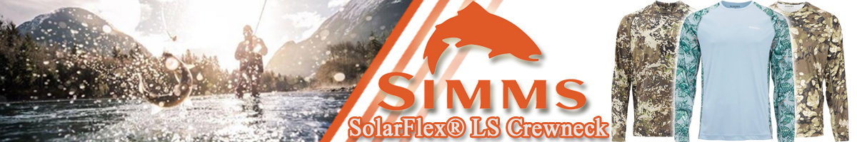 Simms SolarFlex LS Crewneck - Print, Slamdown Steel Blue