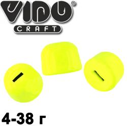 Vido Craft Груз крашеный "Пуля" для Спиралей Jig Spring Желтый