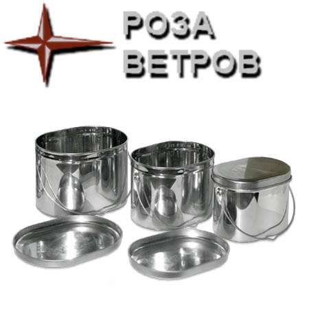 Набор котелков с крышками "матрешка" Нерж. сталь НКОн-002р