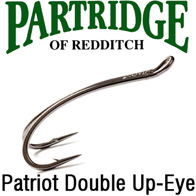 Partridge Patriot Double Up-Eye Hooks, Black Nickel
