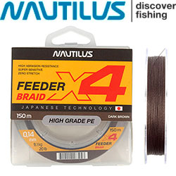 Nautilus X4 Feeder Braid Dark Brown 150м