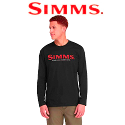 Simms Logo LS Shirt, Black