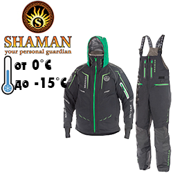 Shaman "Angler" (S-311-0) -20, hardguard, черный (зеленые молнии)