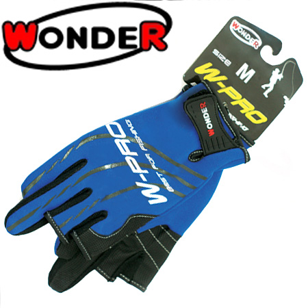 Wonder Gloves W-Pro без трёх пальцев синие