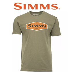 Simms Logo Frame T-Shirt, Military Heather