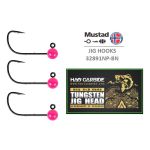Вольфрамовая джиг-головка HAO CARBIDE  на крючке Mustad 32891NP-BN #1, Fluo Pink, 4 мм, 0,68 гр.