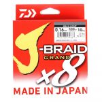 Леска плетеная Daiwa J-Braid Grand X8 150m Gray-Light 0.18mm