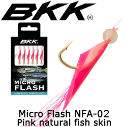 BKK Micro Flash NFA-02 (Pink natural fish skin + Green resin) Оснастка сабик