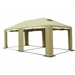 Шатер Митек Пикник-Люкс 4,0 х 3,0 - комплект (каркас/тент) - (хаки-бежевый)