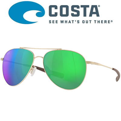 Costa Cook 580P Shiny Gold, Green Mirror 580P