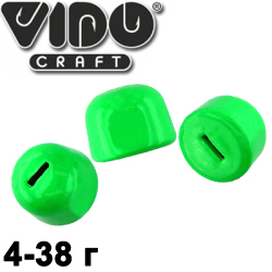 Vido Craft Груз крашеный "Пуля" для Спиралей Jig Spring Зеленый