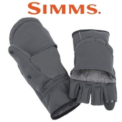 Simms Guide Windbloc Foldover Mitt Raven